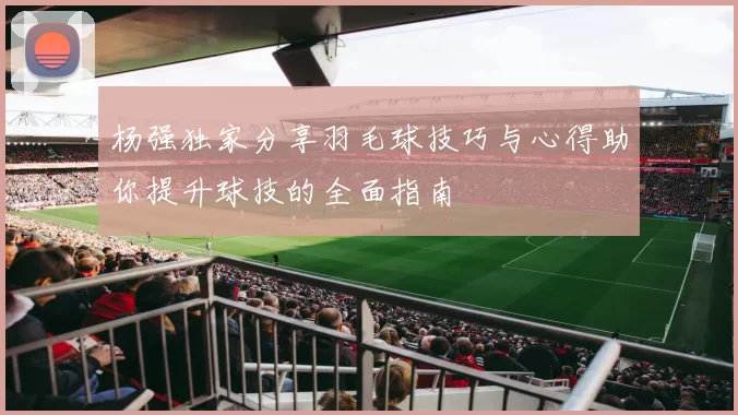 杨强独家分享羽毛球技巧与心得助你提升球技的全面指南